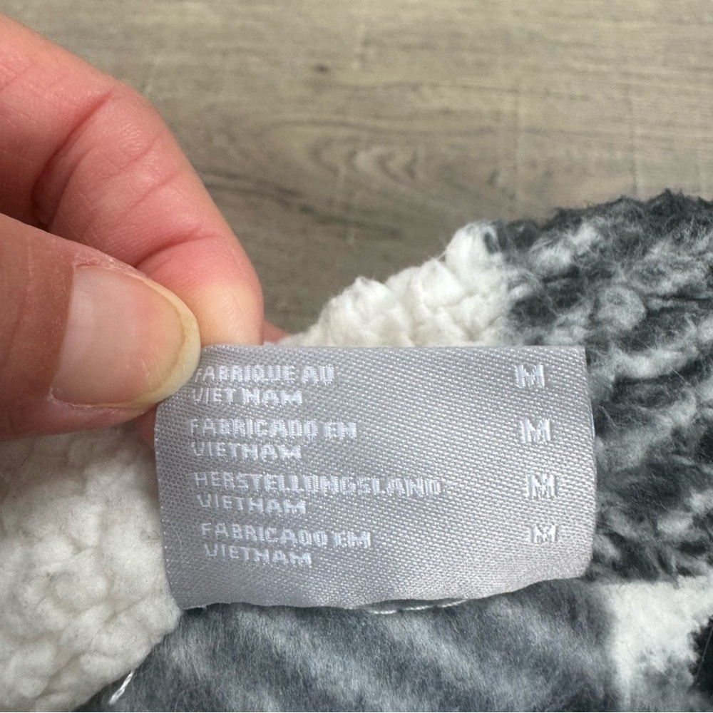 Columbia West Bend Sherpa Jacket Women’s Medium Black & White Check Sherpa Cozy - Picture 9 of 10